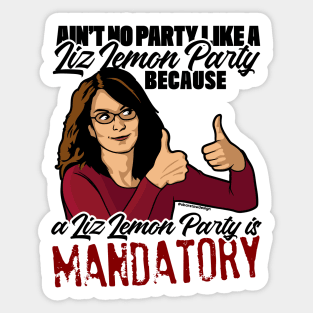 Liz Lemon Party Sticker